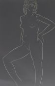 Eric Gill ARA (British 1882-1940): Full Length Female Standing - Study from 25 Nudes