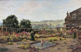 James Hardaker (British 1901-1991): 'Part of the Garden Meadowcroft - Bingley Yorkshire'