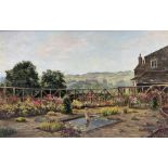 James Hardaker (British 1901-1991): 'Part of the Garden Meadowcroft - Bingley Yorkshire'