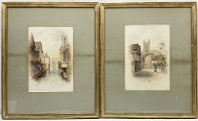 Frederick John Lees (British fl. 1870-1900): 'Lady Wotton's Green - Canterbury' and 'The King's Rive