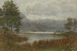 W Smallwood Winder (British 1870-1910): Lake Scene