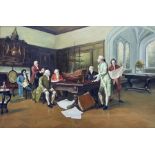 American School (20th century): An 18th Century Gentlemans' Meeting