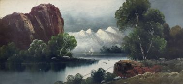 English School (20th century): Sailing Boats in Fjord