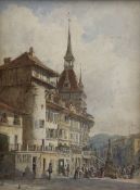 Thomas Robert Macquoid (British 1820-1912): 'A Fountain - Bern'