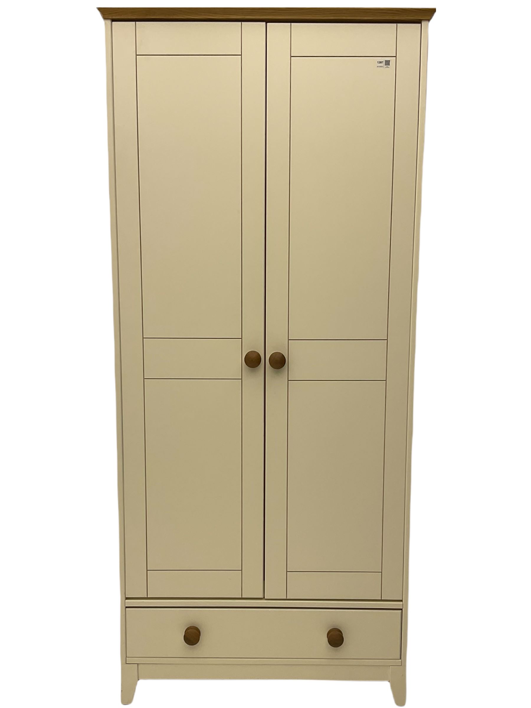 White and oak double wardrobe - Image 5 of 5