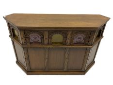 Old Charm - canted oak drinks bar