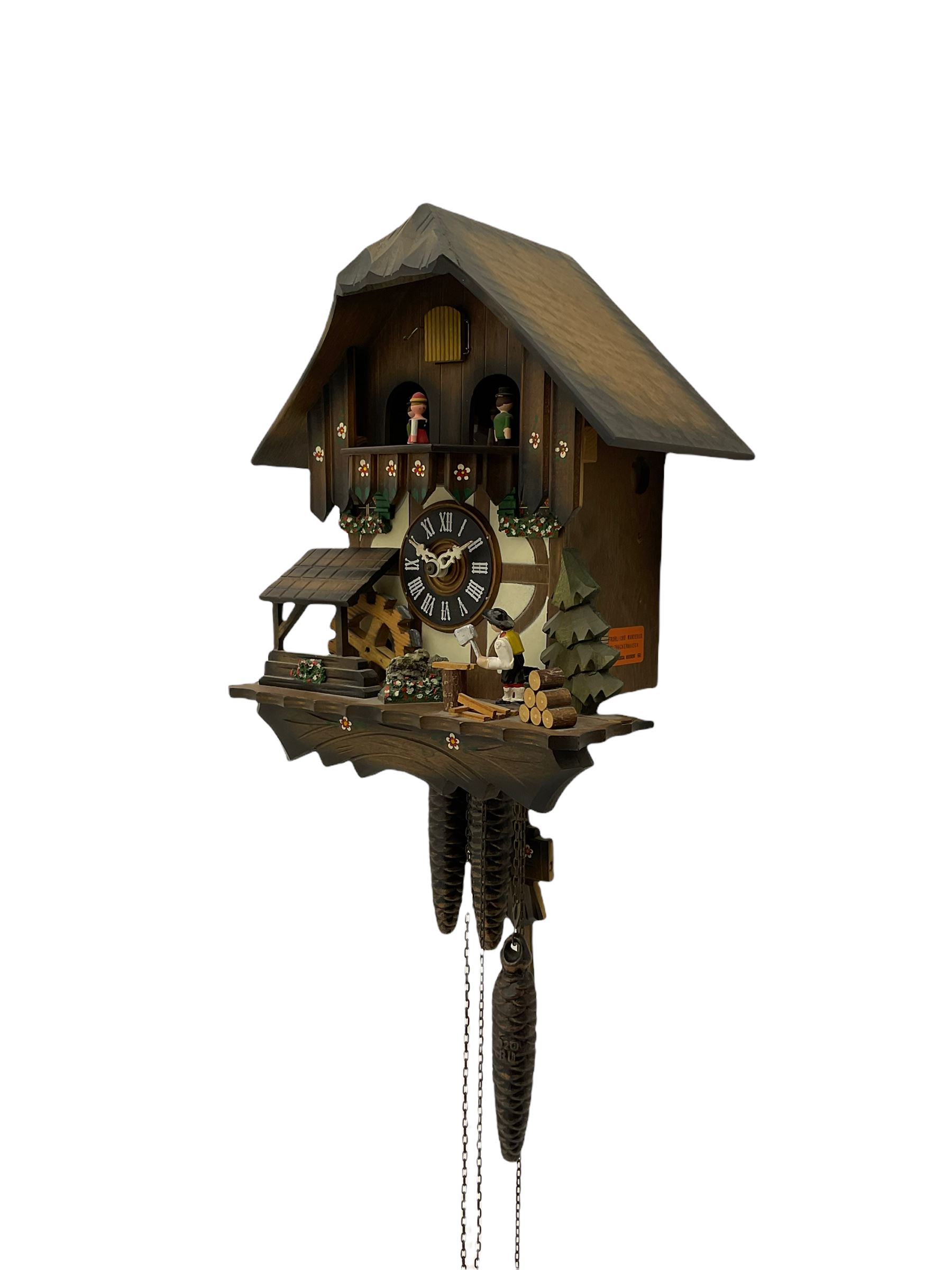 A 20th century West German 30-hour Automaton musical cuckoo clock with a Swiss musical movement play - Image 2 of 3
