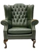 Georgian style wing back armchair