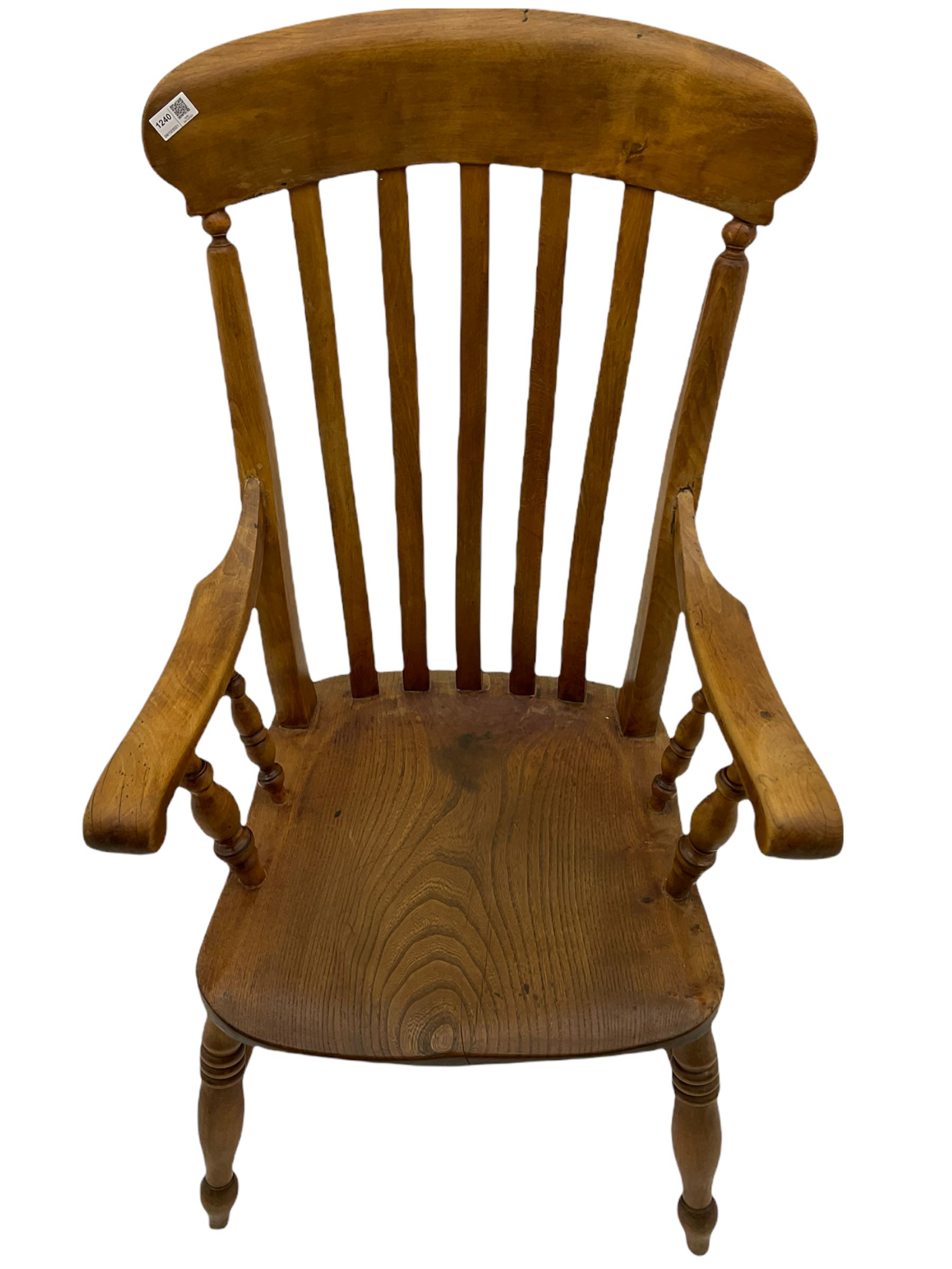 Victorian elm and beech farmhouse armchair