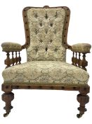 Victorian oak armchair