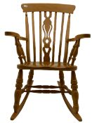 Solid beech farmhouse rocking chair