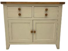 Painted dresser with oak top