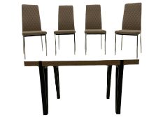 Modern light oak effect rectangular dining table