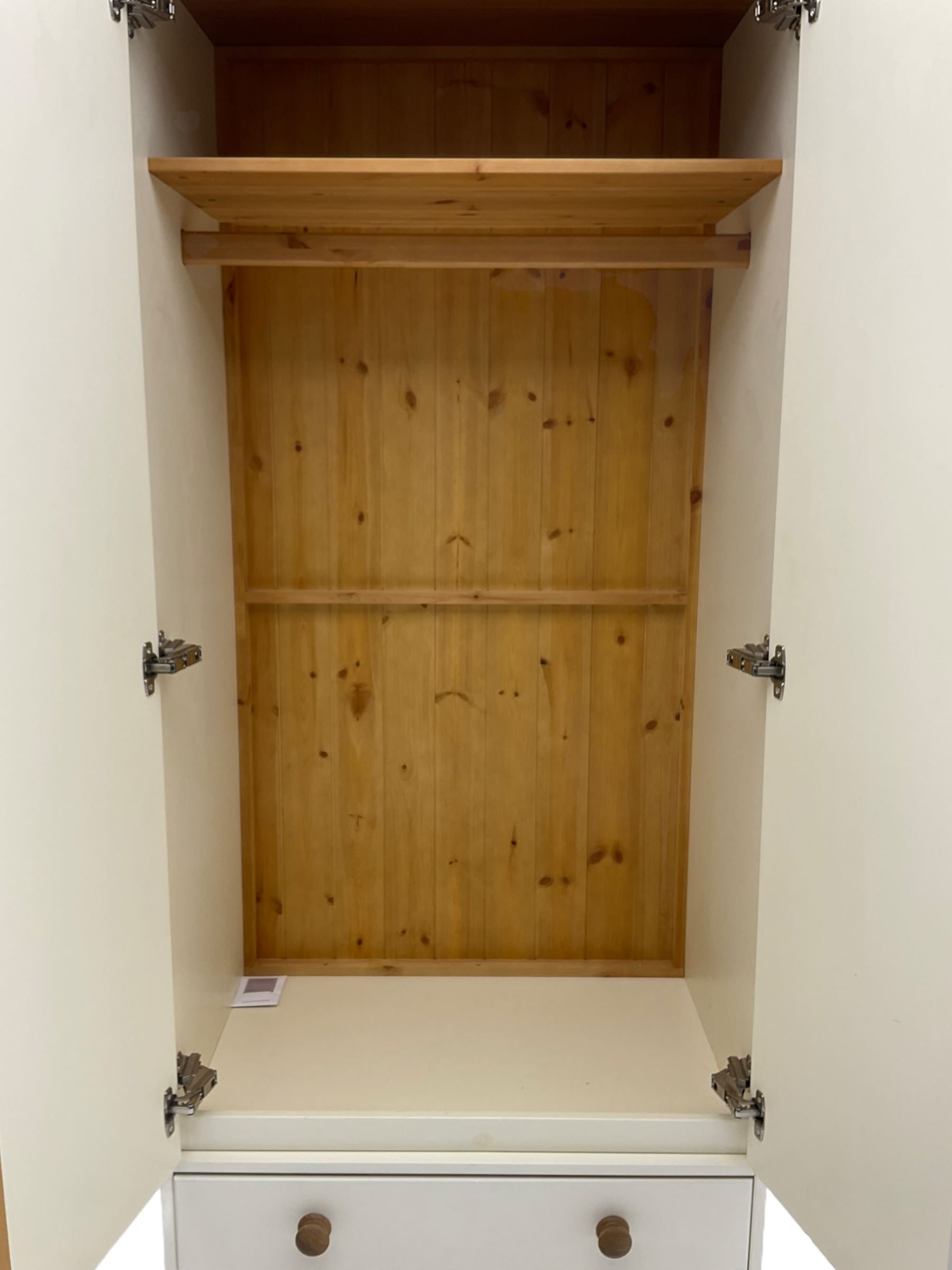 White and oak double wardrobe - Image 4 of 5