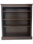 19th century oak open bookcase