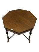 Edwardian inlaid walnut octagonal centre table