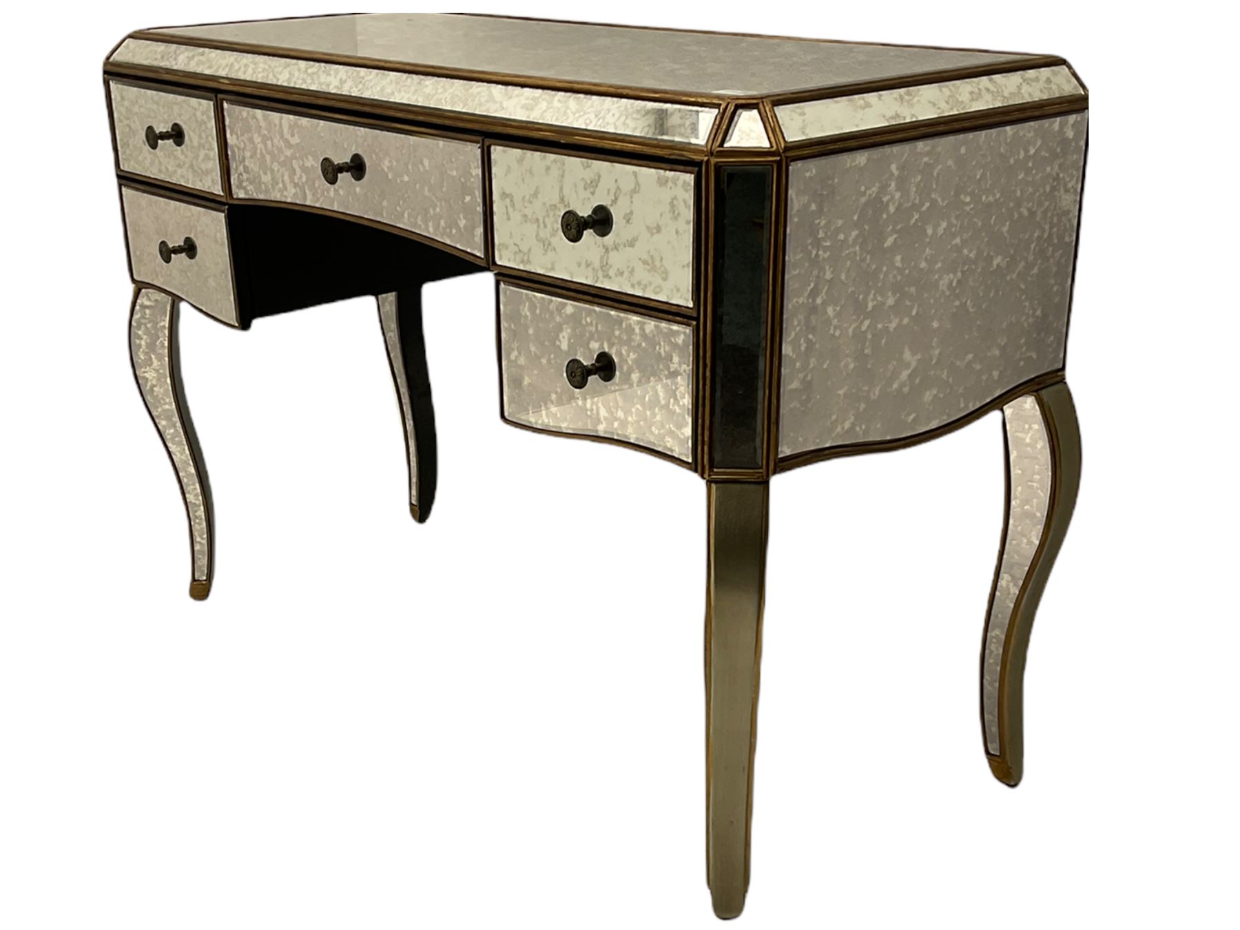 Contemporary mirrored dressing table - Image 3 of 8