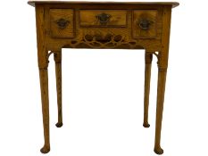 Georgian style burr elm lowboy