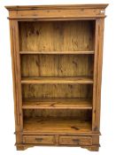 Solid pine open bookcase