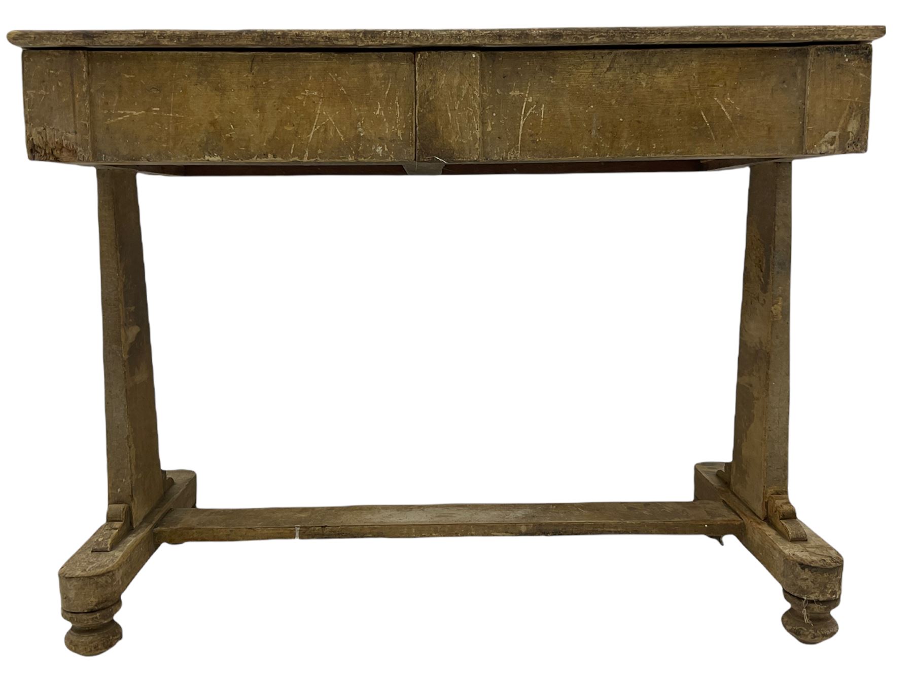 Victorian scumbled pine console table - Image 2 of 4