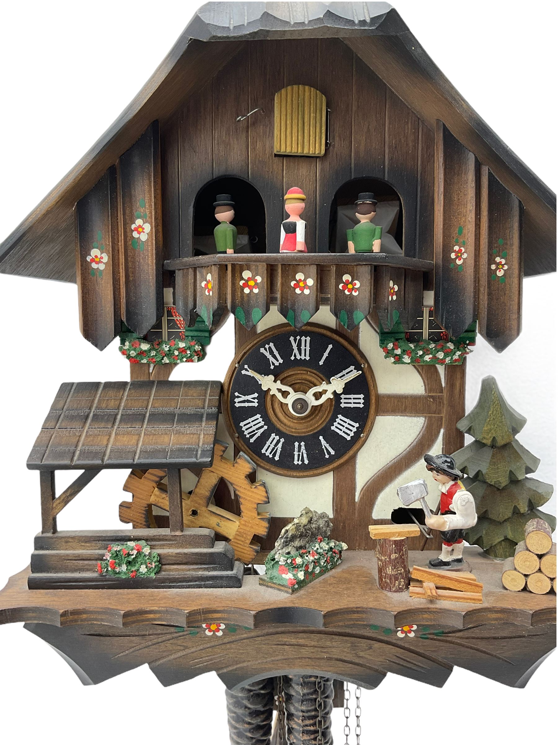 A 20th century West German 30-hour Automaton musical cuckoo clock with a Swiss musical movement play - Image 3 of 3