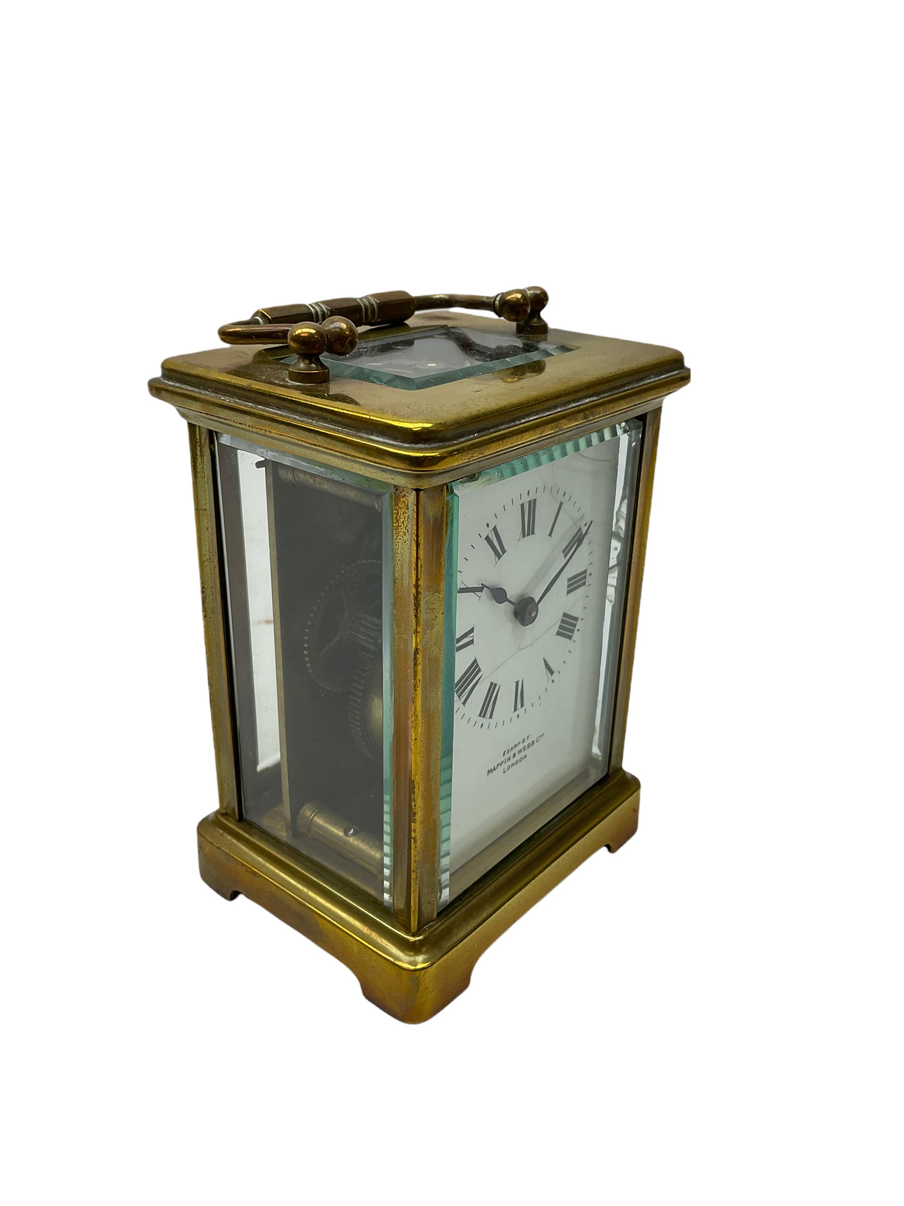 A Corniche cased 20th century timepiece carriage clock retailed by Mappin & Webb - Image 2 of 4