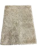 White silver deep tassel pile rug