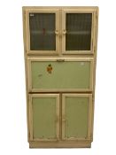 Mid 20th century painted kitchen cabinet