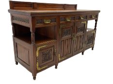 Late 19th century Aesthetic Movement walnut sideboard