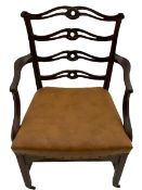 Georgian mahogany elbow chair