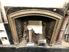 Victorian cast iron fire insert