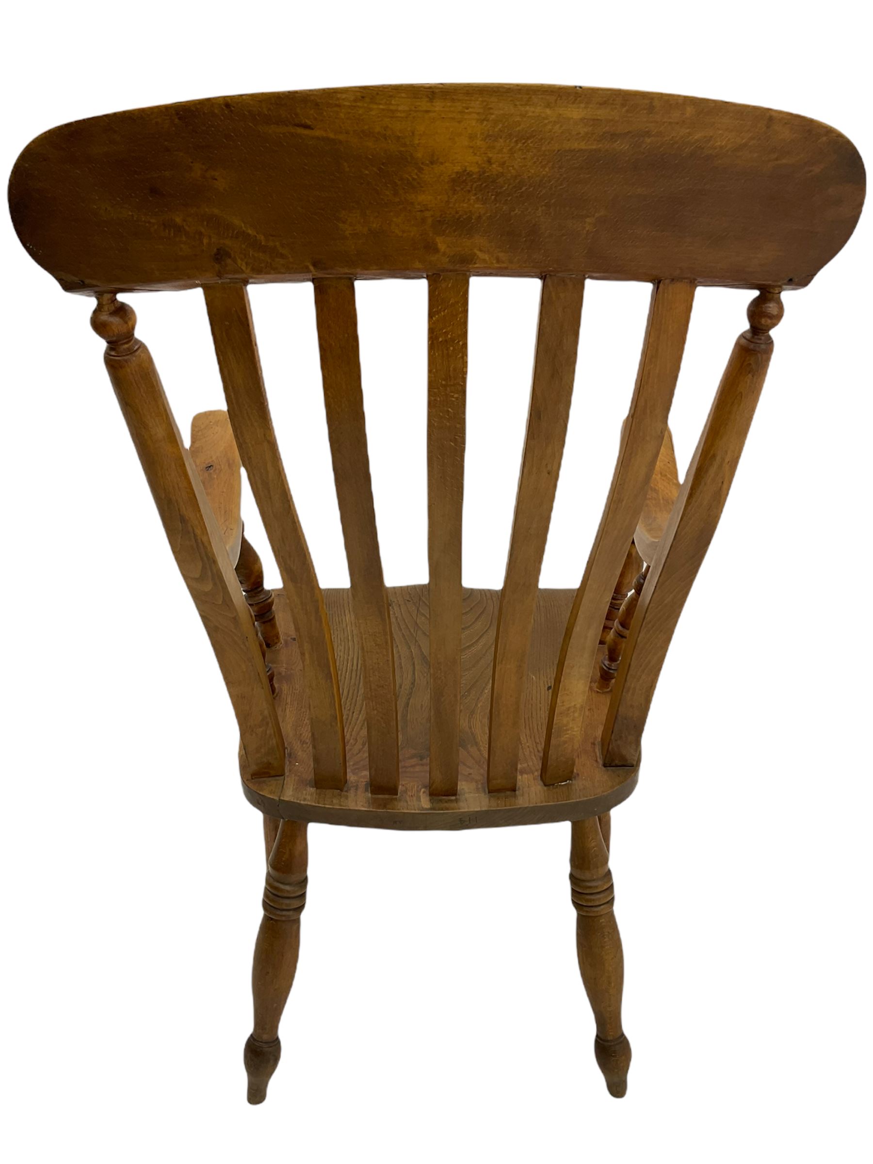 Victorian elm and beech farmhouse armchair - Image 5 of 6