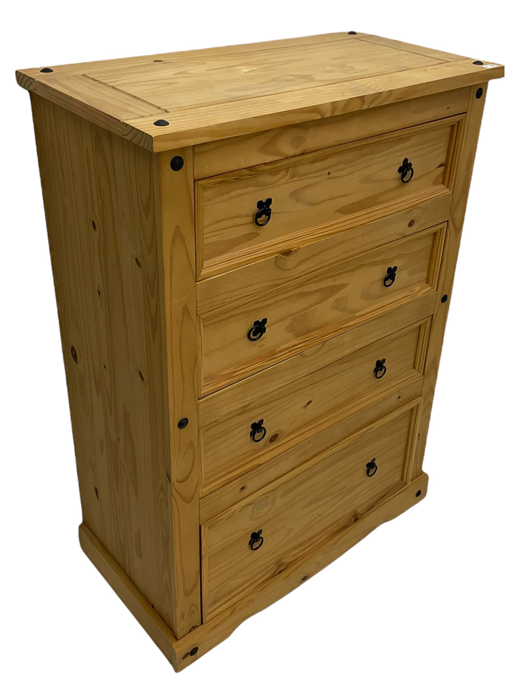 Pine chest fitted with four drawers - Image 4 of 4