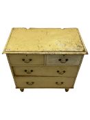 Victorian painted pine chest