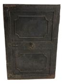 Early 19th century cast iron safe strong box