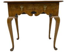 Queen Anne style figured walnut lowboy