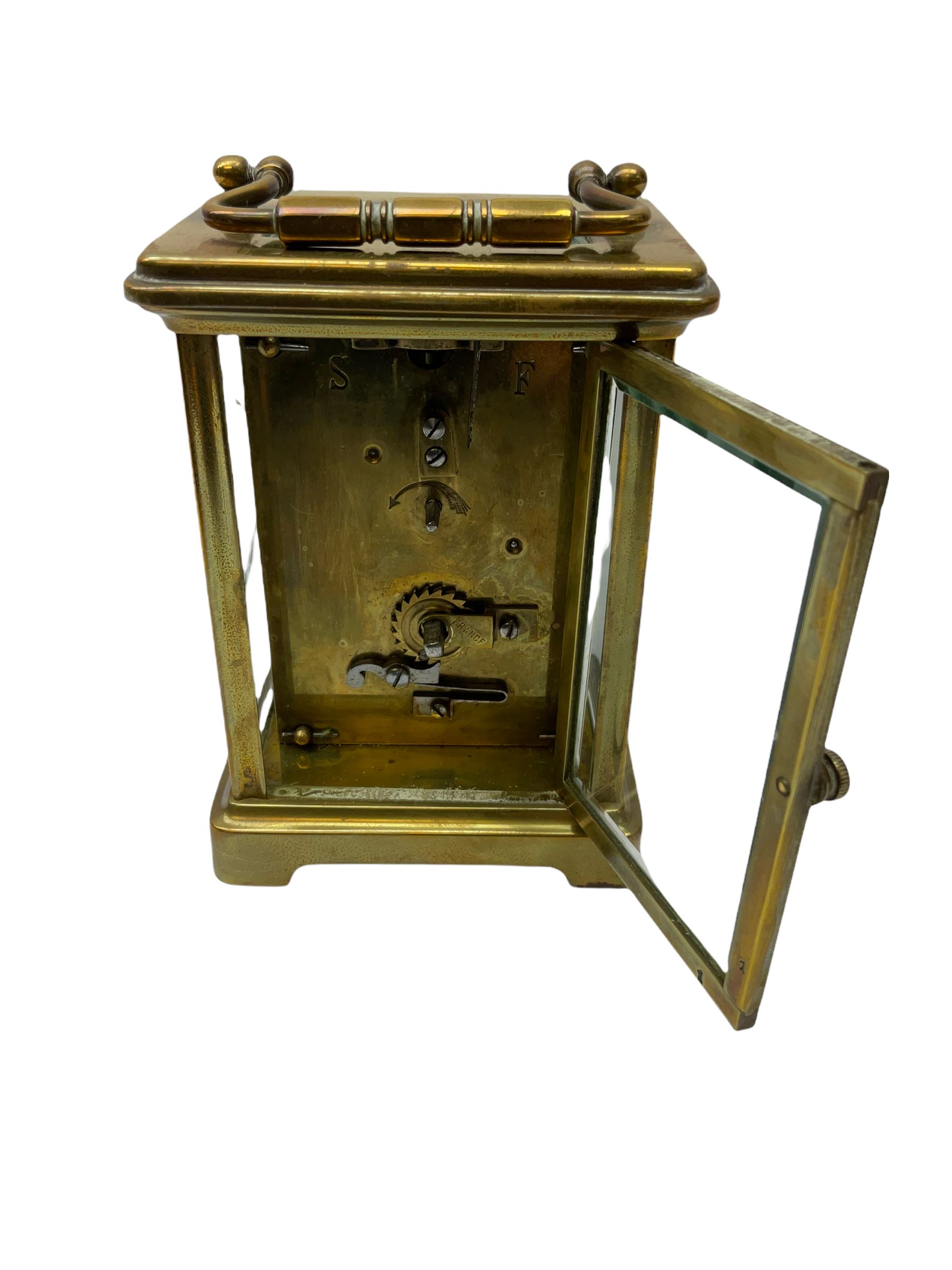 A Corniche cased 20th century timepiece carriage clock retailed by Mappin & Webb - Image 3 of 4