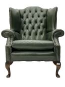 Georgian style wing back armchair