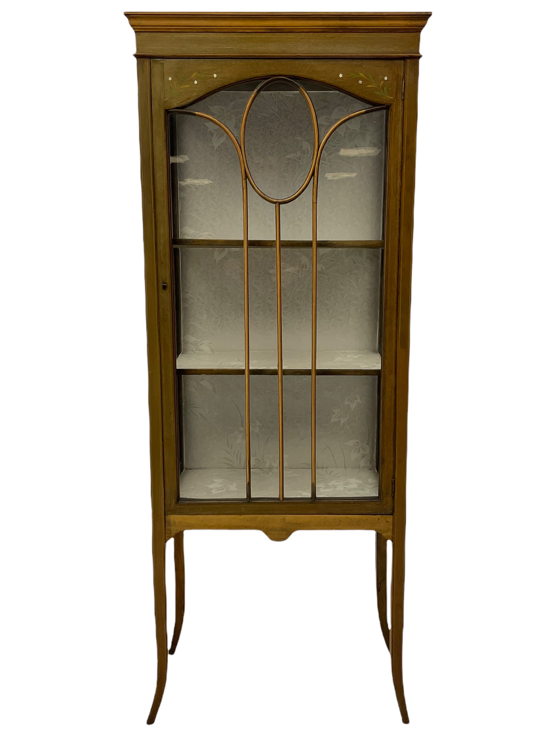 Edwardian inlaid display cabinet