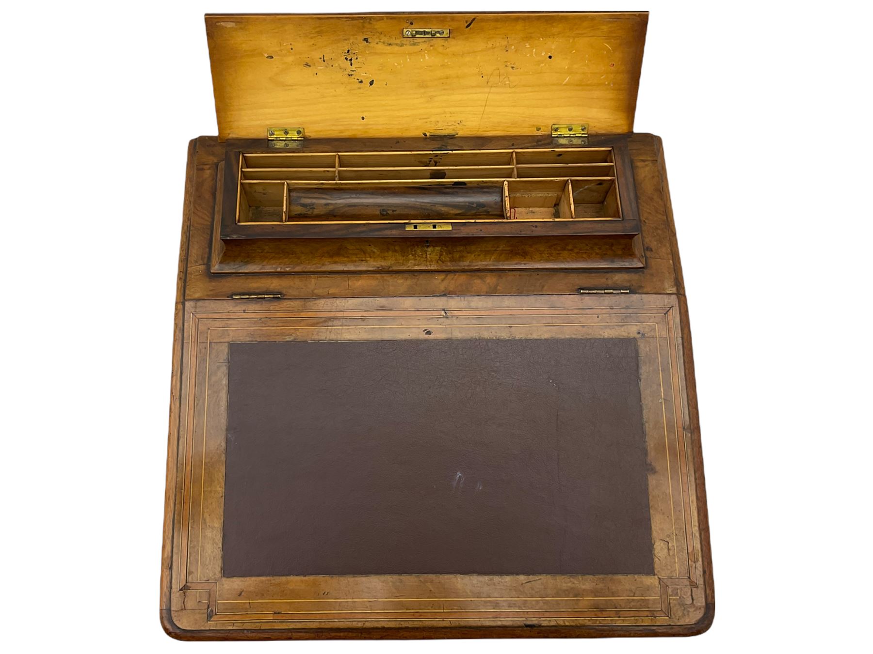 Victorian inlaid walnut Davenport desk - Image 6 of 7