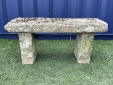 Three piece sandstone garden bench