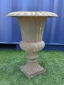 Cast iron Campana shaped urn