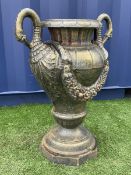 Bronze finish cast iron urn