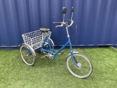 Pashley single speed tricycle with basket