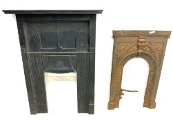 Early 20th century cast iron fireplace