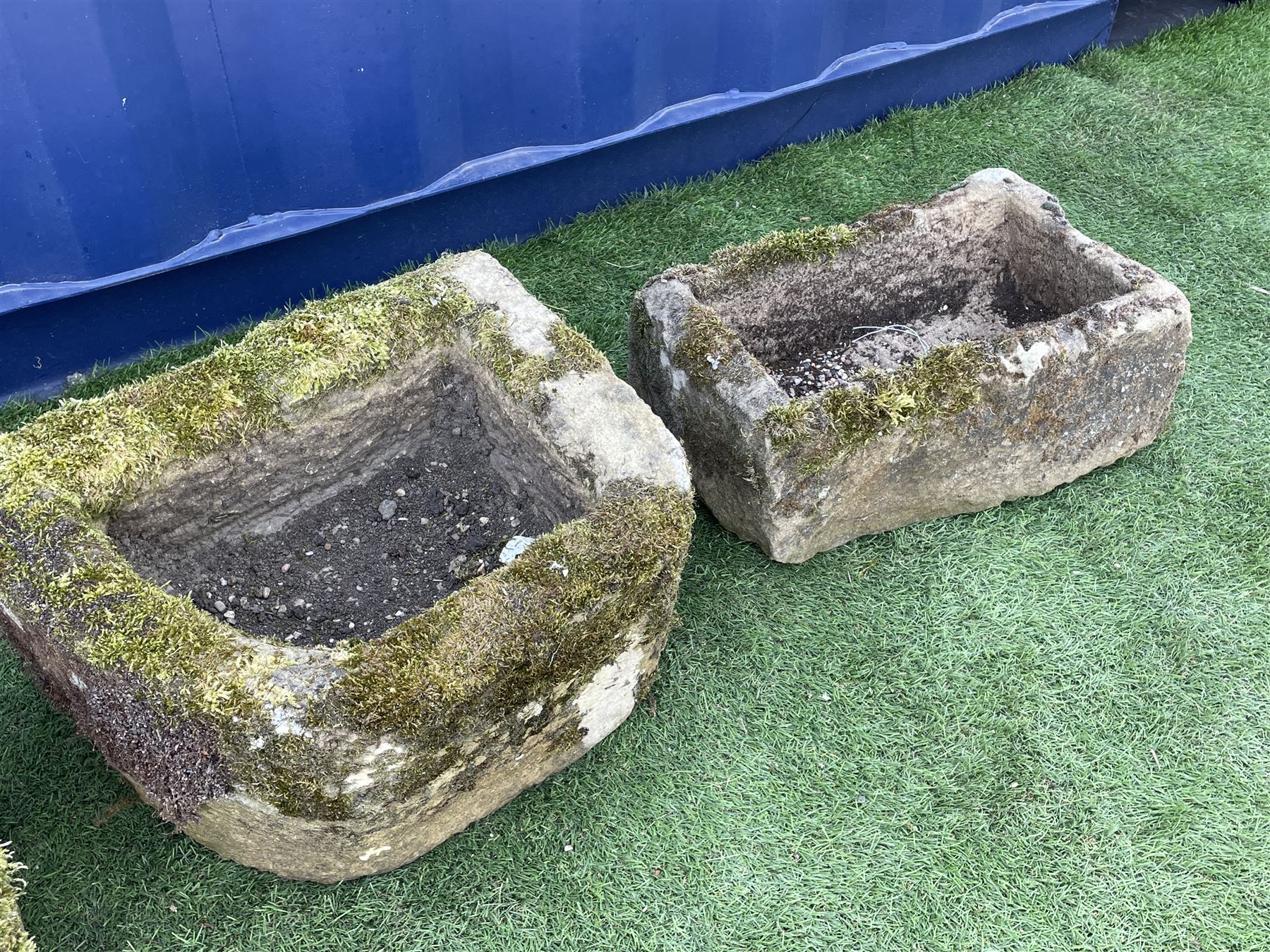 Three small 18th/19th century weathered sandstone trough/planters - Image 3 of 4