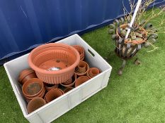 Quantity of terracotta plant pots etc.