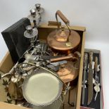 Group of assorted metalware