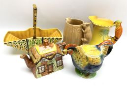 Assorted Ceramics: Burleigh Ware Parrot Jug
