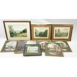 Selection of framed prints